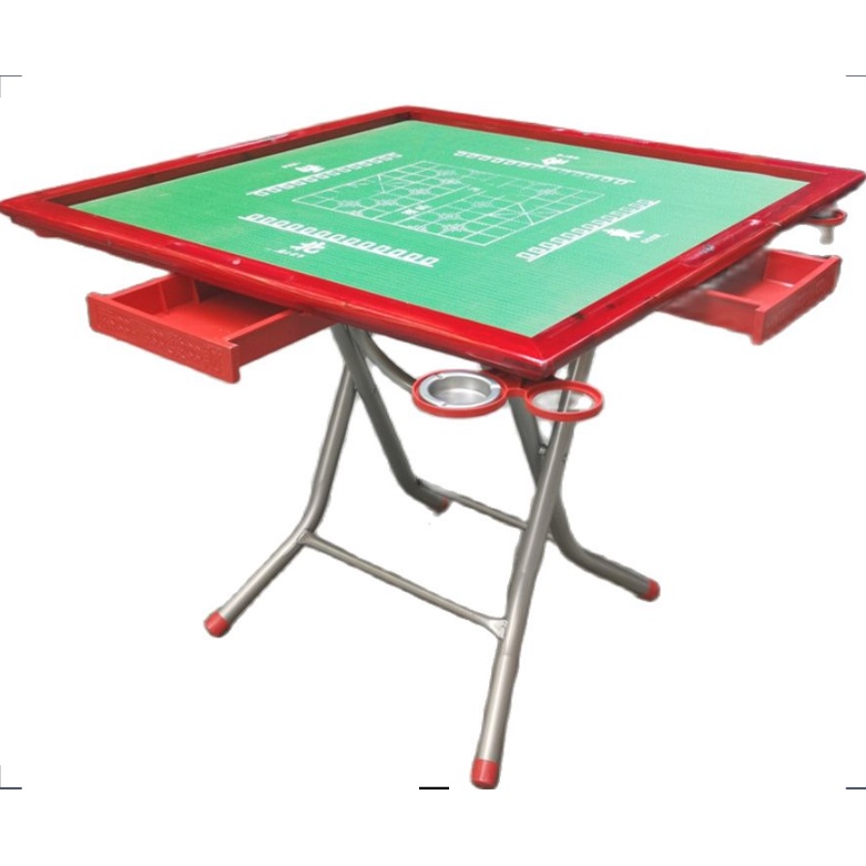 WOODEN FOLDABLE MAHJONG TABLE (Standard Sized)(w/ KNITTED SMOOTH TOP