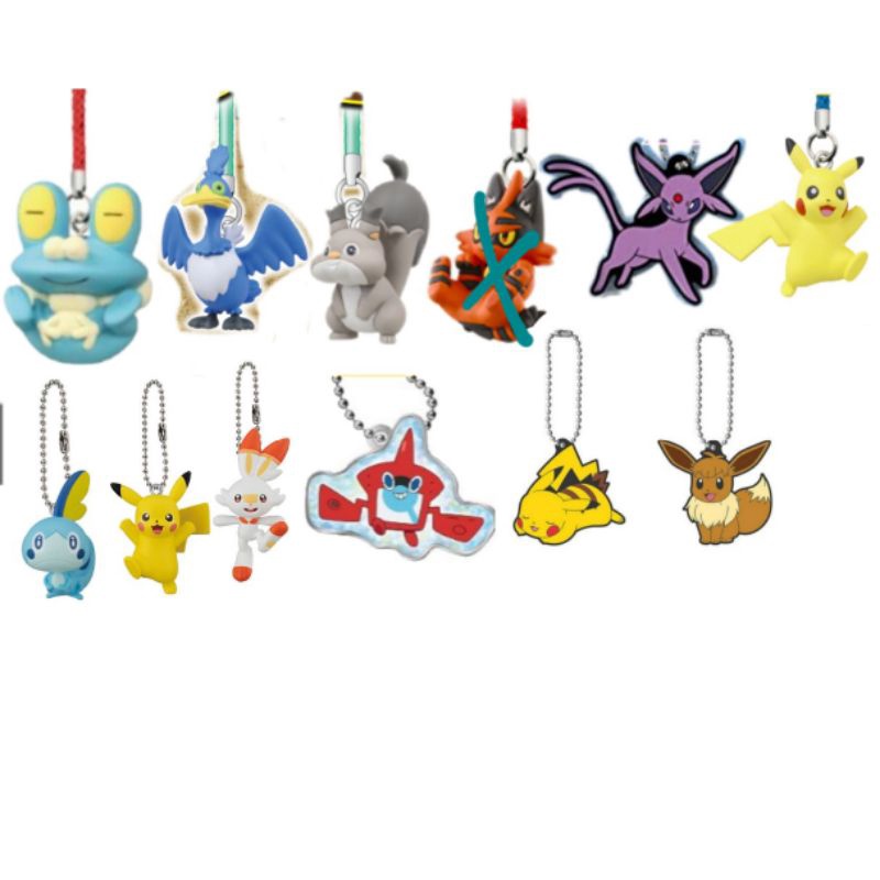 ️ authentic Pocket monster Pokemon keychain Espeon Eevee Pikachu Rotom ...