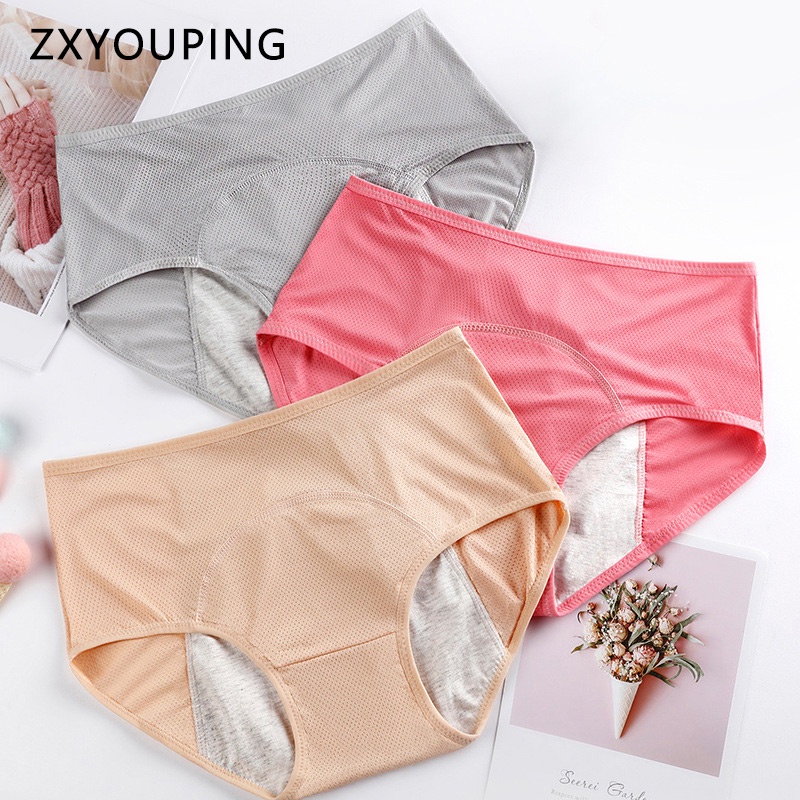Plus Size High Waist Women Period Panties Menstrual Physiological Seamless  Briefs 3-layer Leak-proof Soft Breathable Underwear L-6XL
