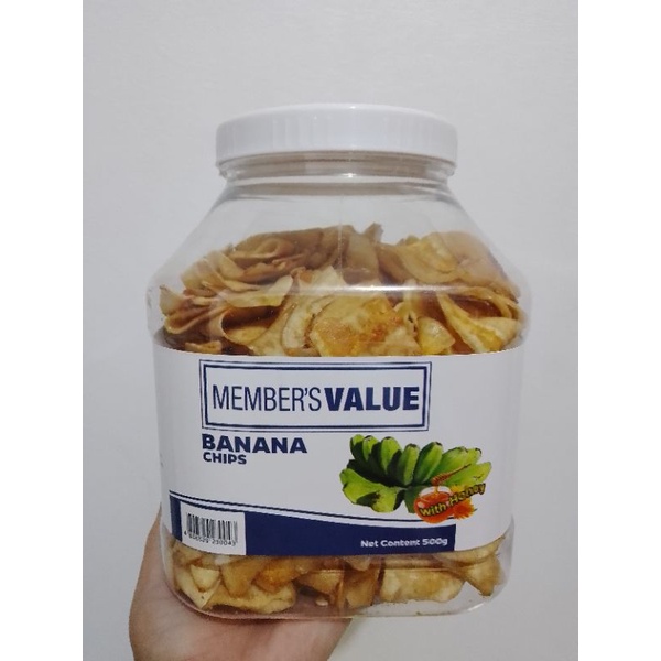 Member's Value Banana Chips with Honey 500g Shopee Philippines