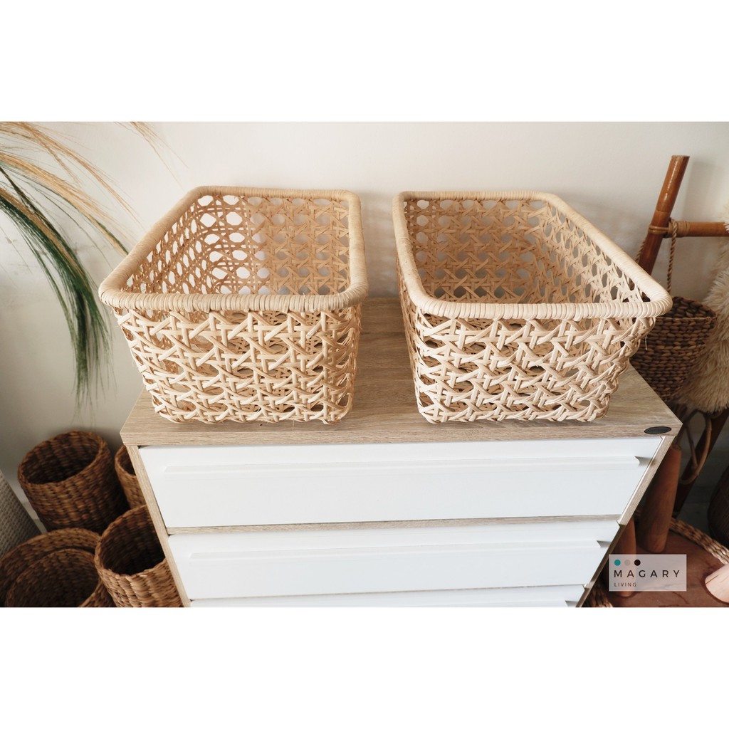 Silva Rattan box - storage box - multipurpose storage - Rattan box ...