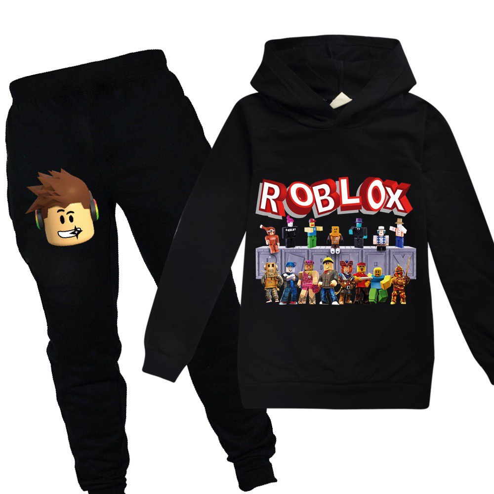 Roblox Kids Hoodie Sweater Casual Pants Suit, 2-15 Years Boy and Girl  Kids Long-sleeved 2-piece Set - Main Image