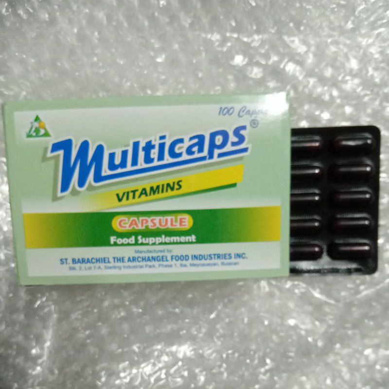 Multicaps Multivitamin capsule 1 box 100pcs Shopee Philippines