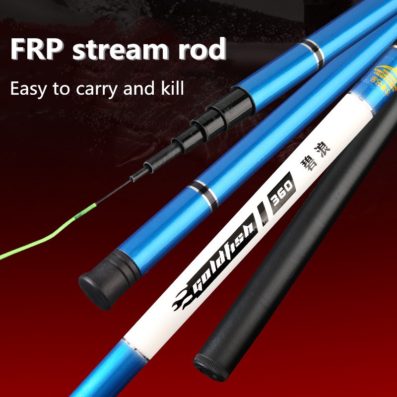 Telescopic Fishing Rod Ultra-light Fiberglass Hand Rod Hard