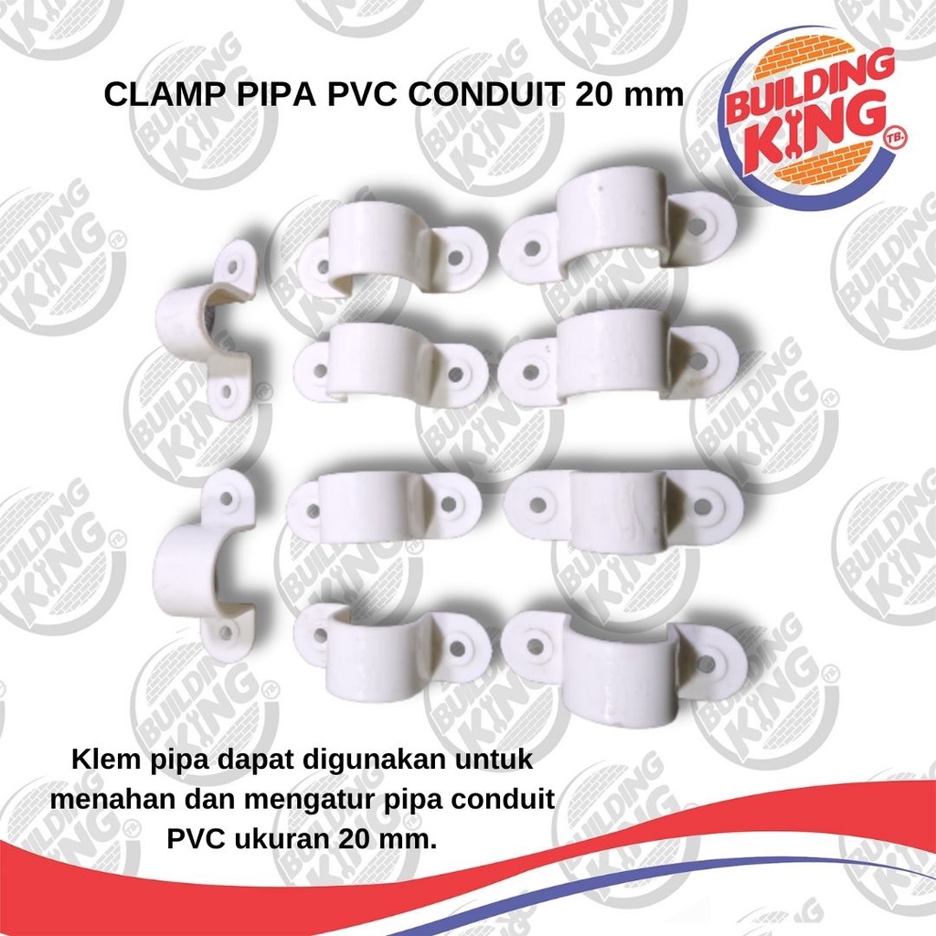 PUTIH Clipsal 20mm White Conduit Pipe Clamps/20mm Electrical Pipe