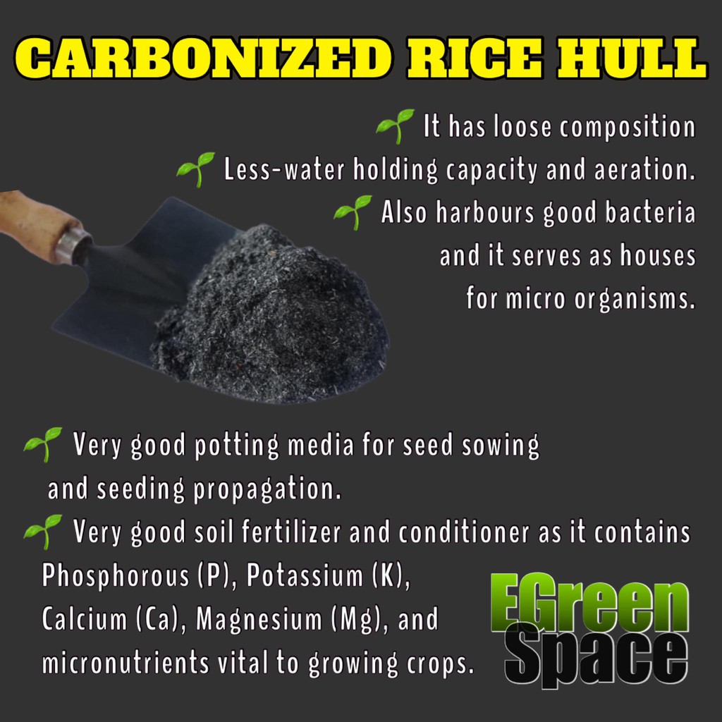 Carbonized Rice Hulls (3 KILOS) PROMO!!! CRH Sunog na ipa Shopee