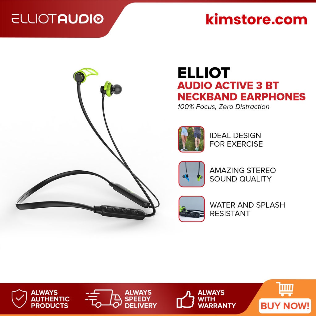 Elliot Audio Active 3 Bt Neckband Earphones, Sports Fitness Bt Audio ...