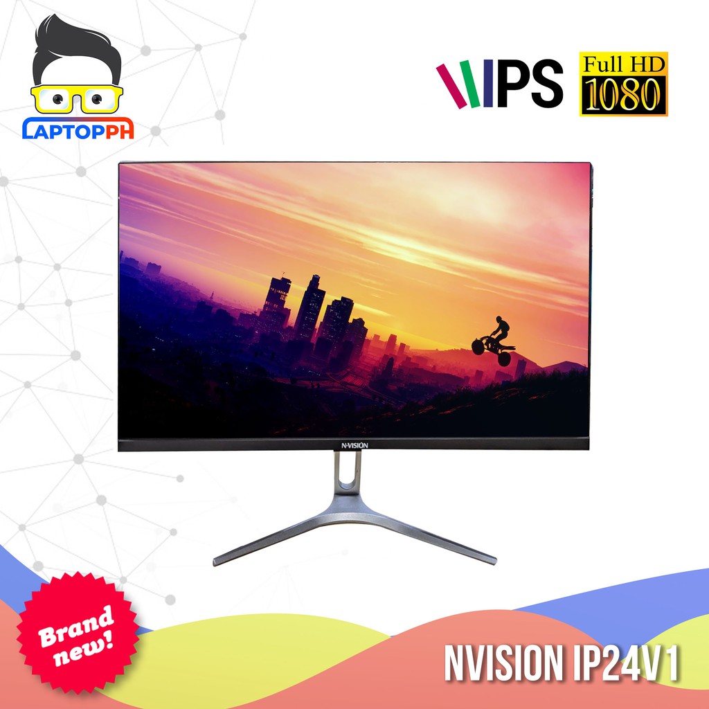 Nvision 1080p 24 Inches Ips Frameless 5ms 75hz Gaming Monitor Ip24v1