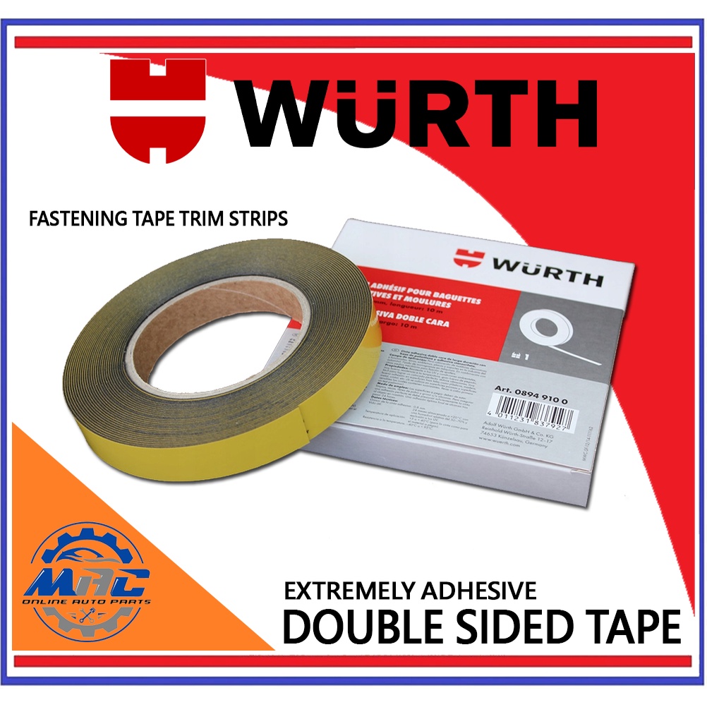 Wurth DOUBLE SIDED TAPE Fastening Tape trim strips Shopee Philippines