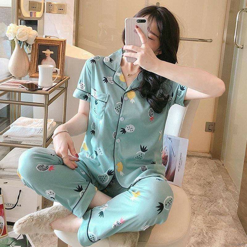 Pineapple Terno Pajama Cotton Shopee Philippines