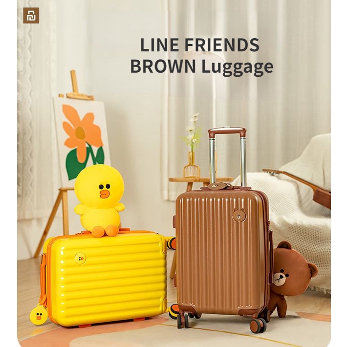 Youpin LINE FRIENDS BROWN suitcase cartoon cartoon 20inch universal