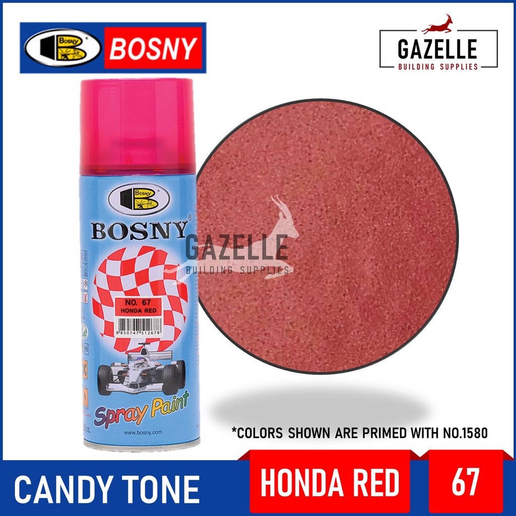 Bosny Candy Tone Acrylic Spray Paint - 67 Honda Red | Shopee Philippines