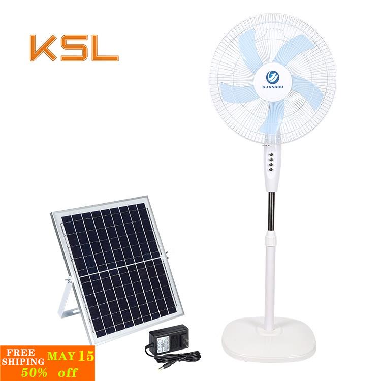 KSL Solar Fan Electric Fan 16inch Solar Power Floor Fan Stand Fan Solar