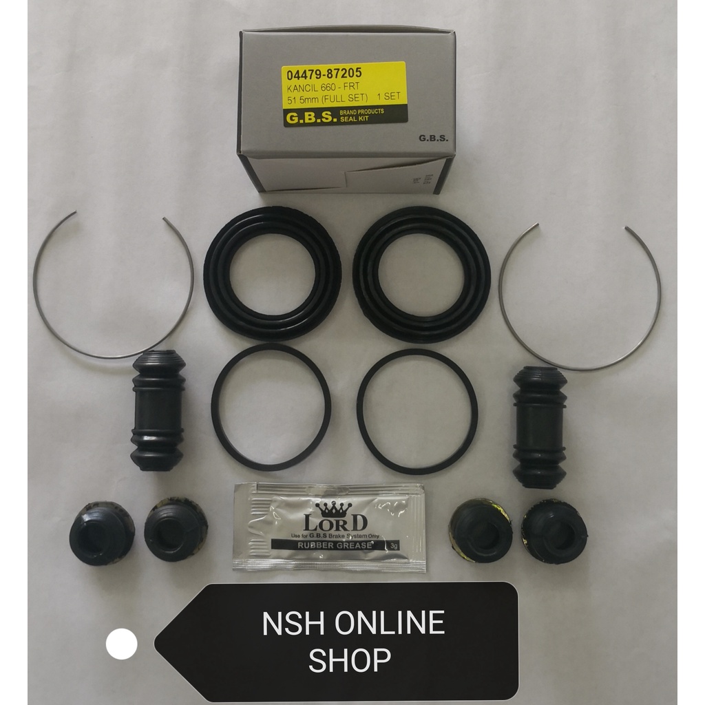 Front Disc Brake Caliper Repair Kit (Full Set) for Perodua Kancil 660