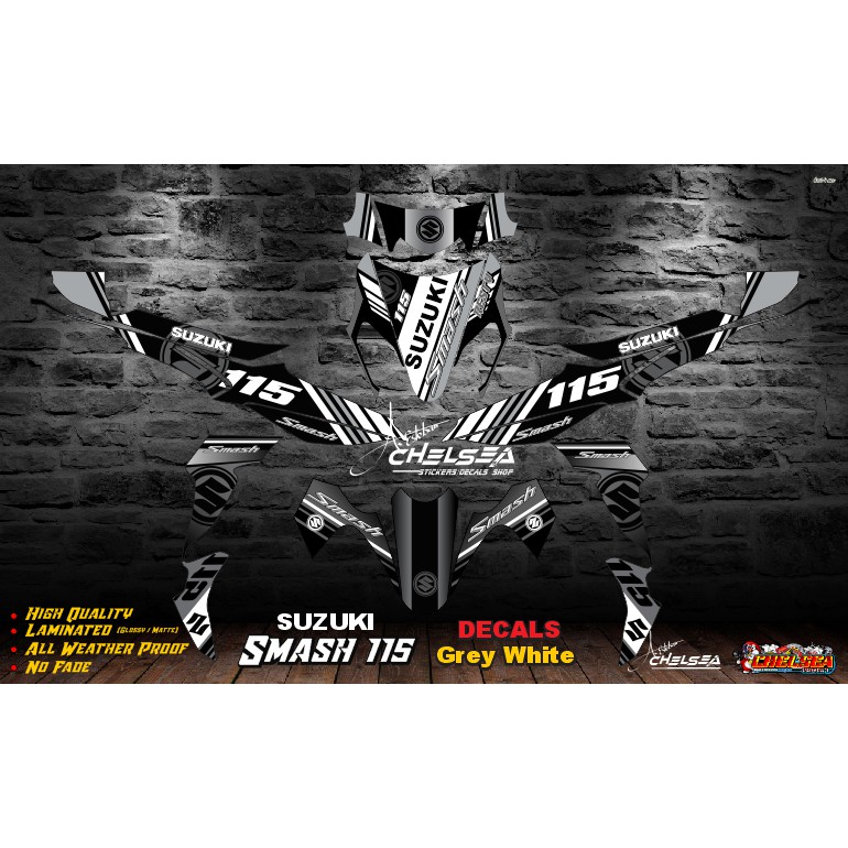 Suzuki Smash 115 Decals, Stickers with freebies stickers | Shopee ...