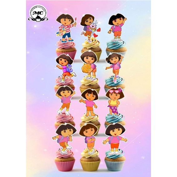 dora theme cupcake topper 12pcs | Shopee Philippines