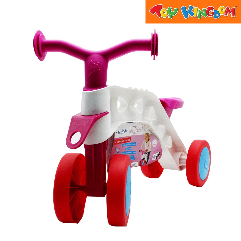 Chillafish ItsiBitsi 4Wheel First RideOn Pink Balance Training Bike