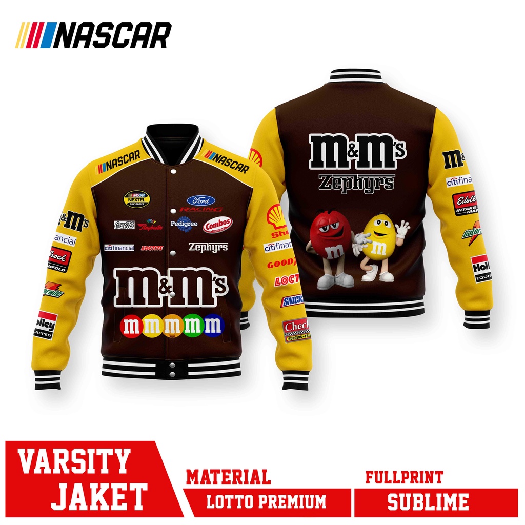 Varsity Jacket RACING CAR M&M'S BROWN | Shopee Philippines