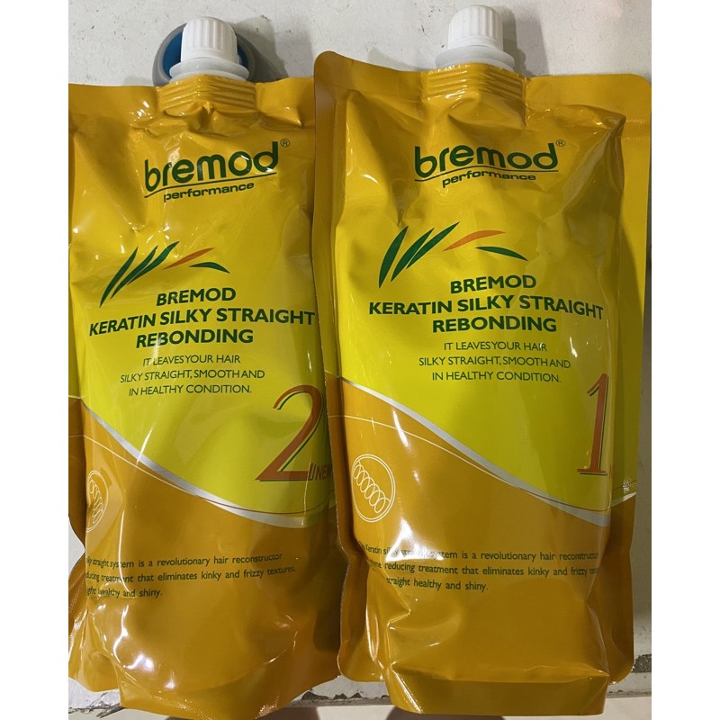 Bremod Keratin Silky Straight Rebonding 2 In 1 800ml | Shopee Philippines