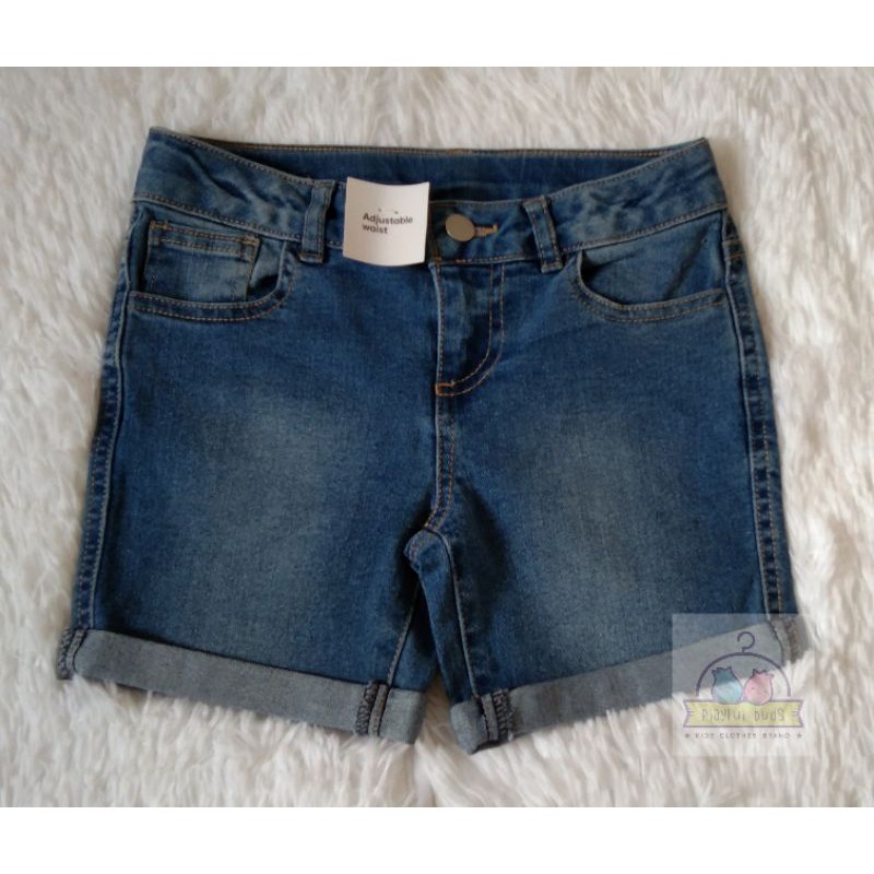 Adjustable Waist Girls Denim Shorts Mid Wash Anko KMart