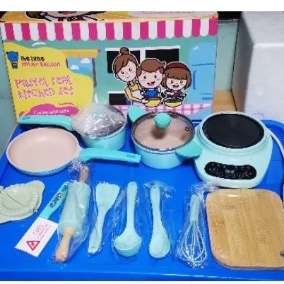 Mini kitchen set (cook and cuts real food) | Shopee Philippines