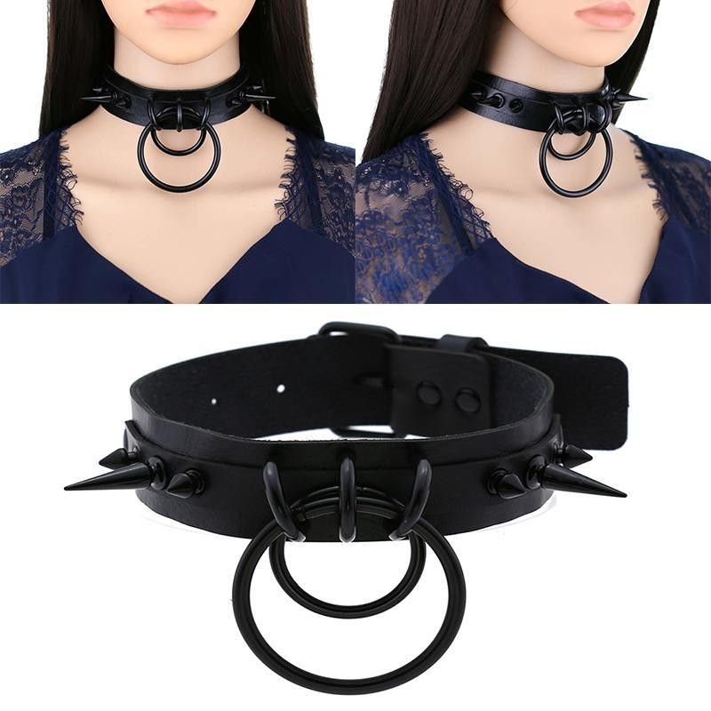 RIVET CHOKER - BLACK (1 LEFT) main image 1
