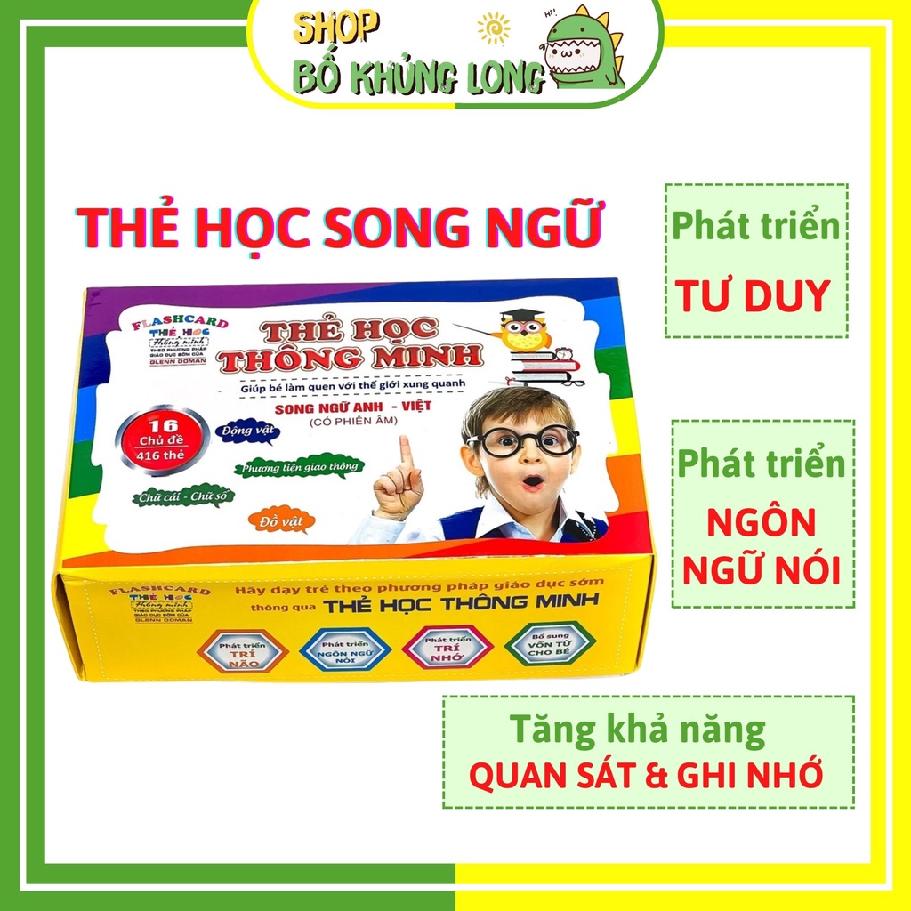 Smart Learning Cards for Children 16 Topics 416 English and Vietnamese ...