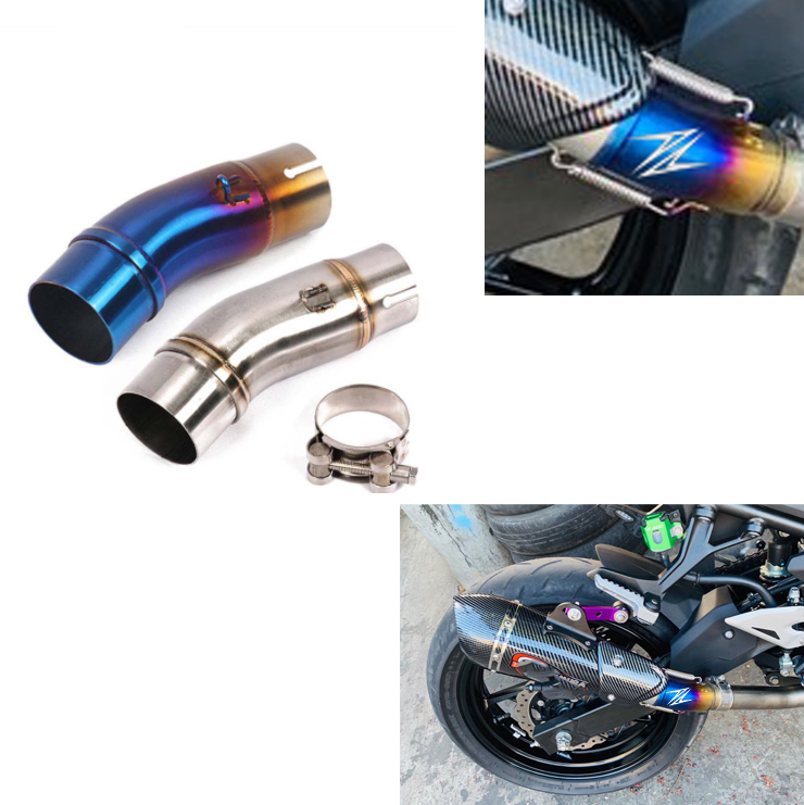 BDJ Ninja 400 Z400 Exhaust Pipe Connector Slip On Muffler Racing Slip ...