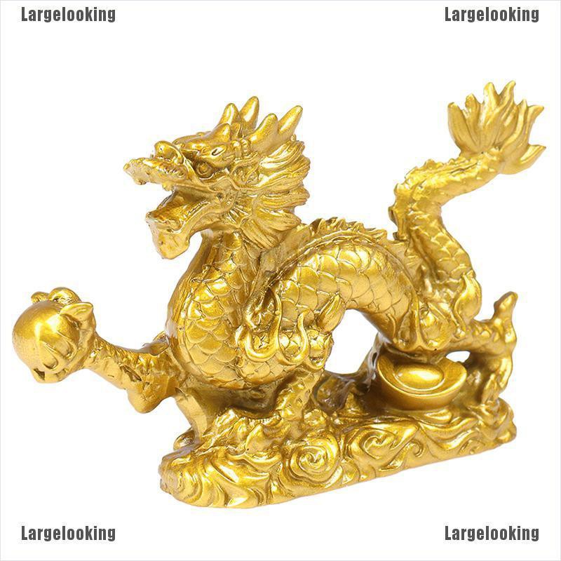 Largelooking-Chinese Zodiac Twelve Statue Gold Dragon Statue Animal