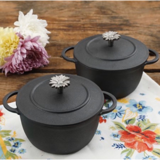 The Pioneer Woman Timeless Pre-Seasoned Plus 10 Cast Iron Fry Pan