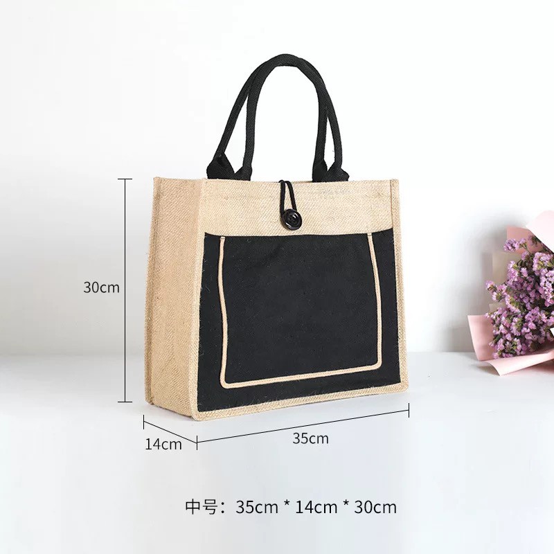 Abaca Tote Bag Linen Jute Burlap Shoulder Bag Beach Bag Advertising Bag ...