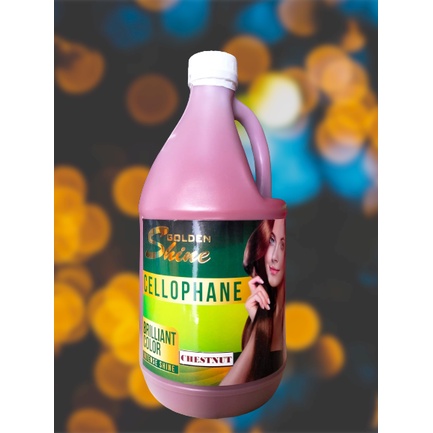 Golden shine Cellophane hair color treatment 1/2 gallon ( CHESTNUT ...