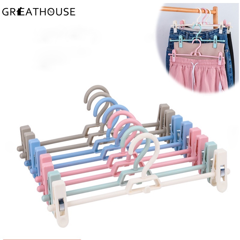 1 Pcs Plastic Skirt Hangers with Clips, Skirt Hangers, Clip Hangers for Pants, Bulk Plastic