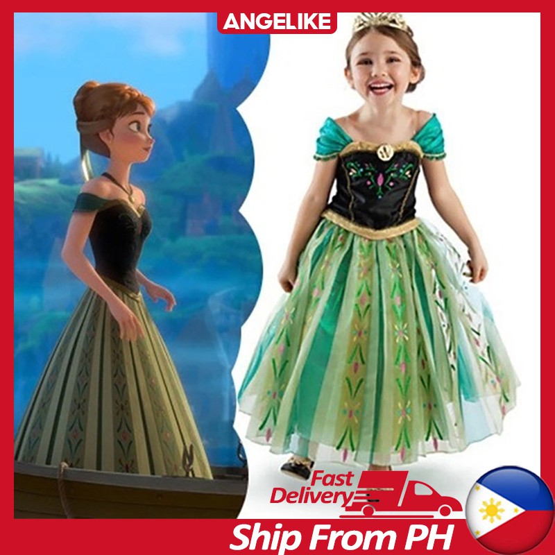 Frozen Anna Costume Dress for Kids Girls Birthday Costume For Baby Girl 3 10 Years old Shopee Philippines