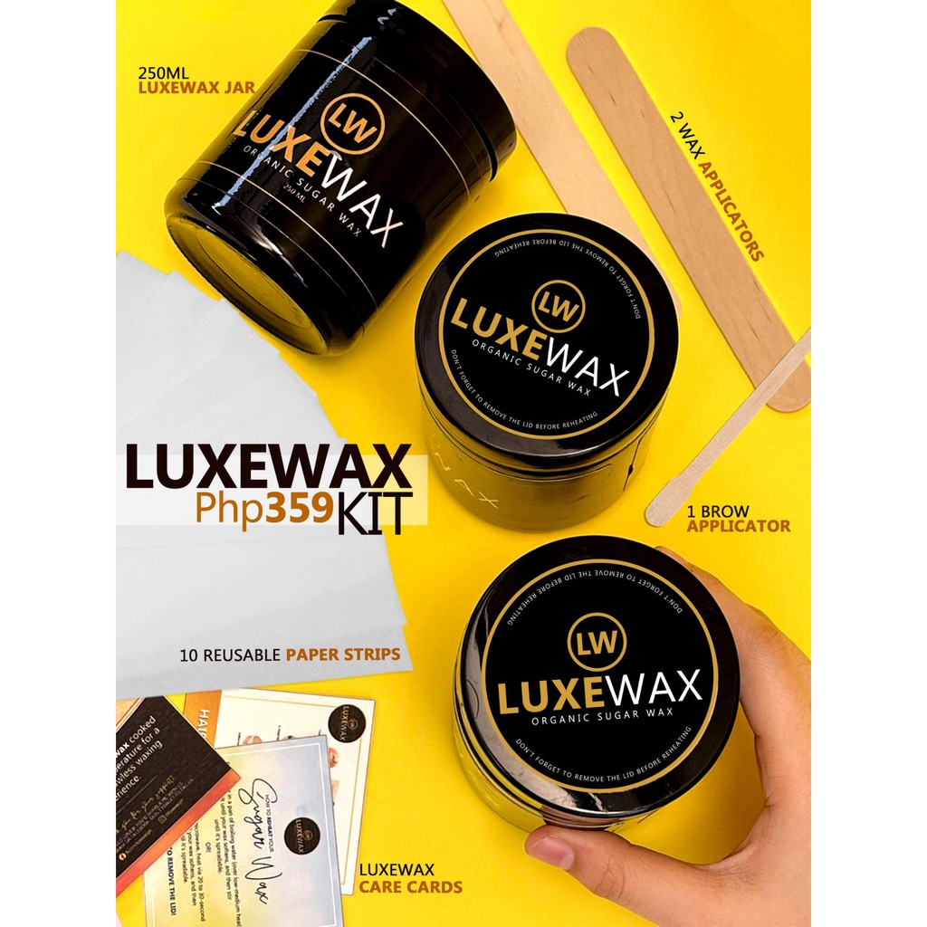 LUXEWAX Sugar Wax Kit 100 natural hot / cold hair removal sugar