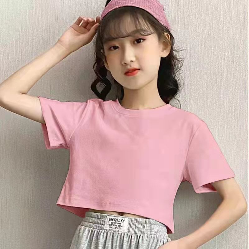 Ecison Crop Top Plain For Kids Teens Girls Plain Crop Top High Quality   65e275cec5396f7efb7d3e42c5d7a5ea