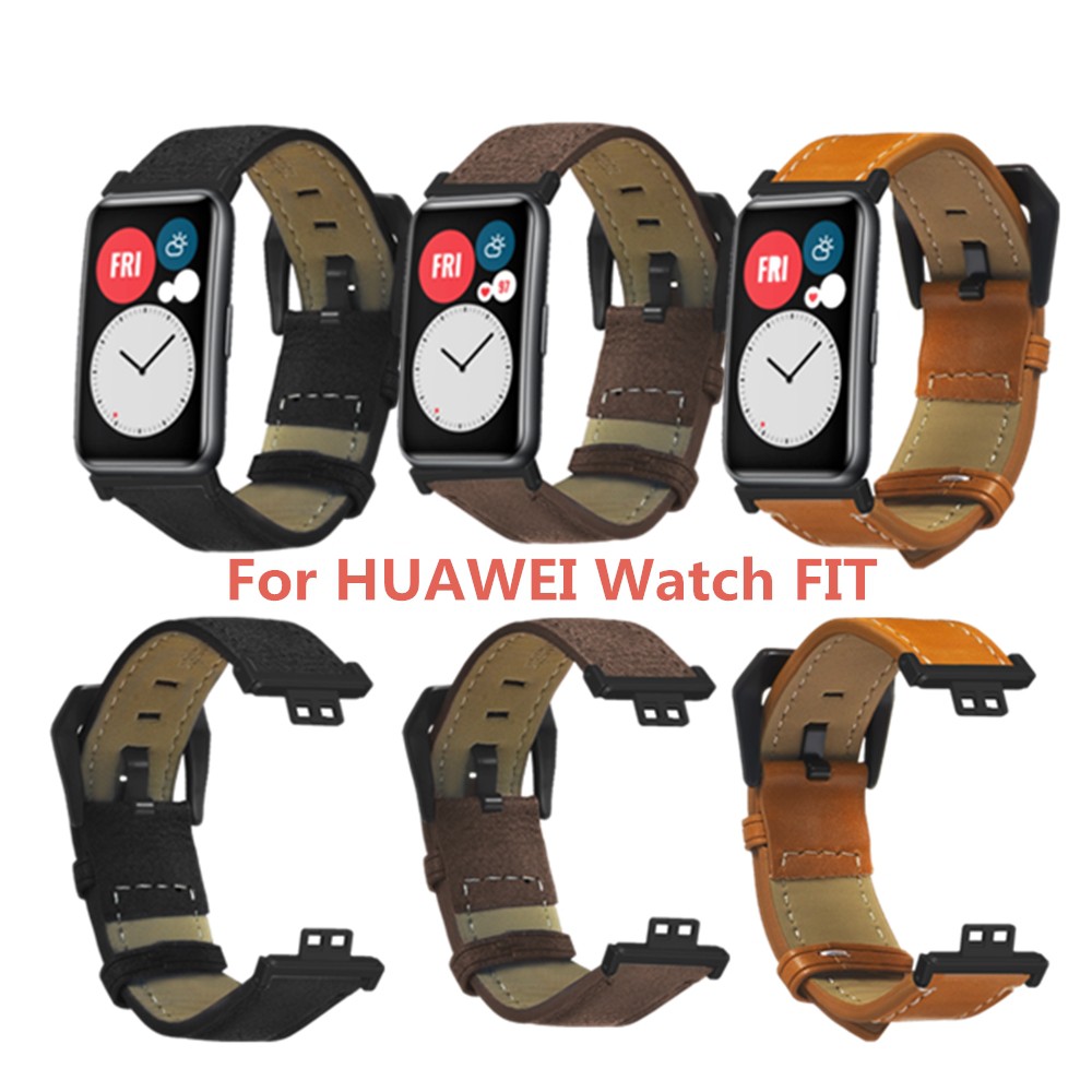 Leather Sport Replacement Band For Huawei Watch Fit Strap