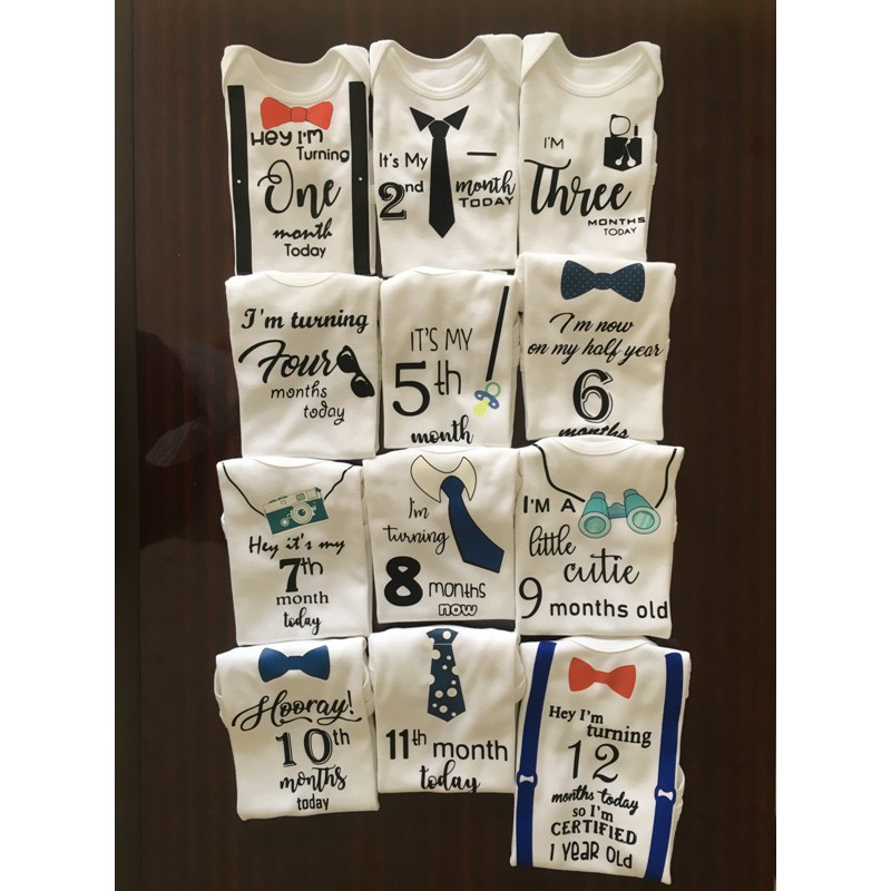 Baby store milestone onesies