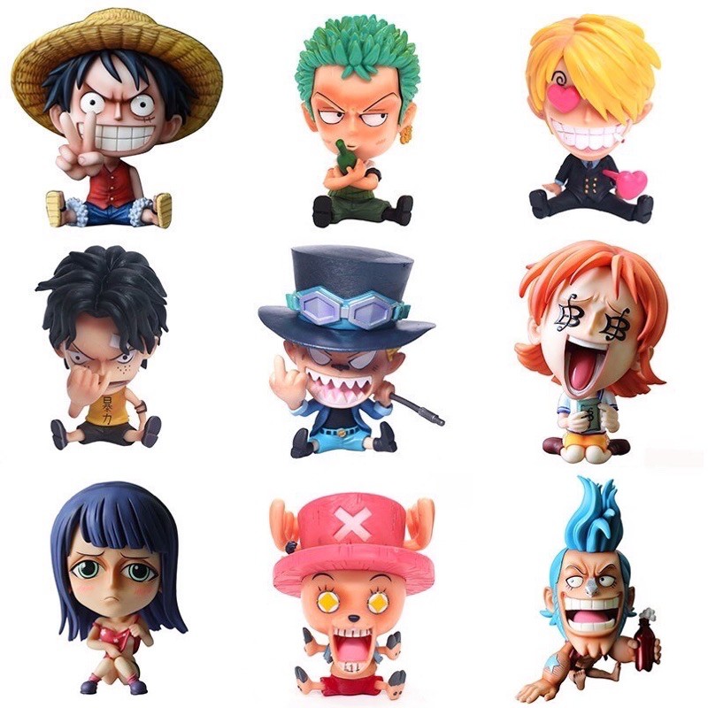 One Piece Kids Luffy,Ace,Sabo,Zoro,Sanji,Mini Studios Figure Shopee