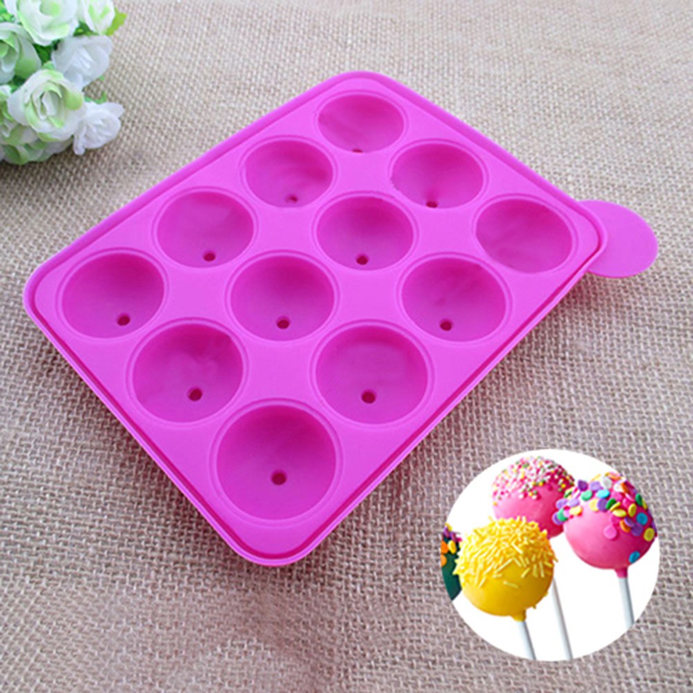 MORE♥Silicone Cake Pops Mold Round Circle Lollipop Chocolate Decor Baking Mold Tools Shopee
