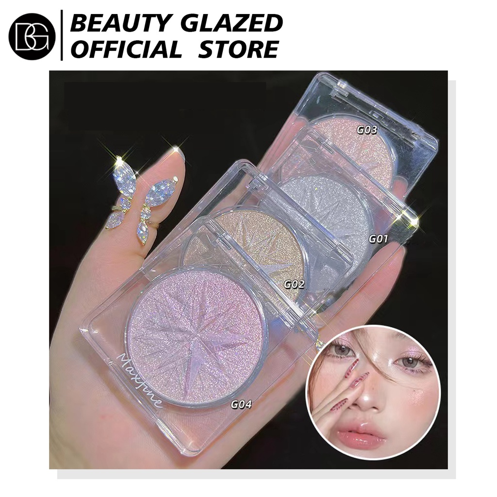 Beauty Glzed 4 Colors Normally Size Broken Diamond Highlighter Shimmer