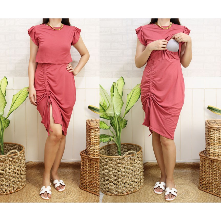 Mia String Nursing Dress Shopee Philippines