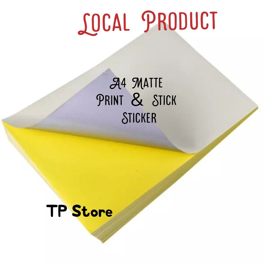 Matte Sticker A4 Sticker Paper Inkjet / Laser Printing all kind of ...