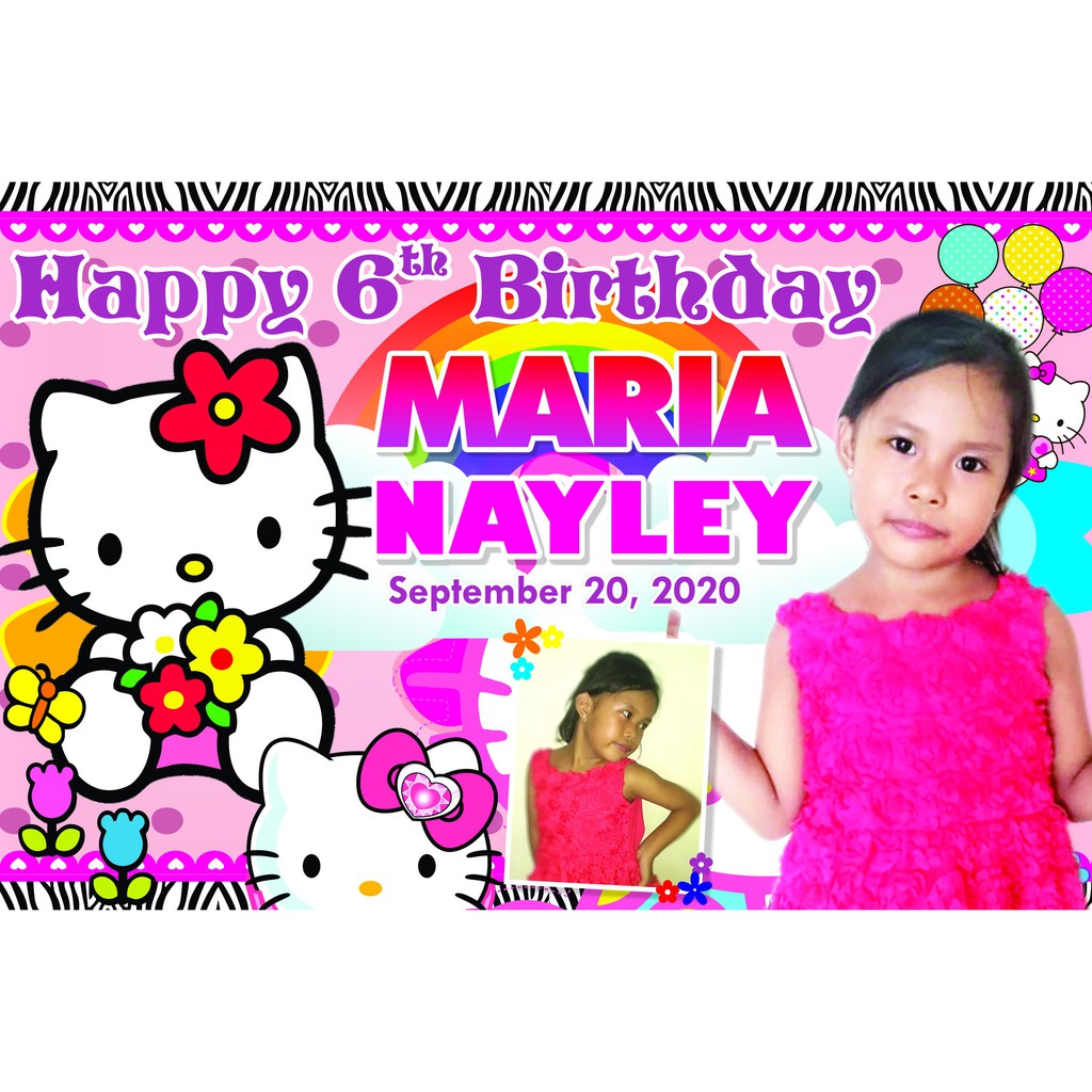 Birthday Tarpaulin Hello Kitty (Personalized) | Shopee Philippines