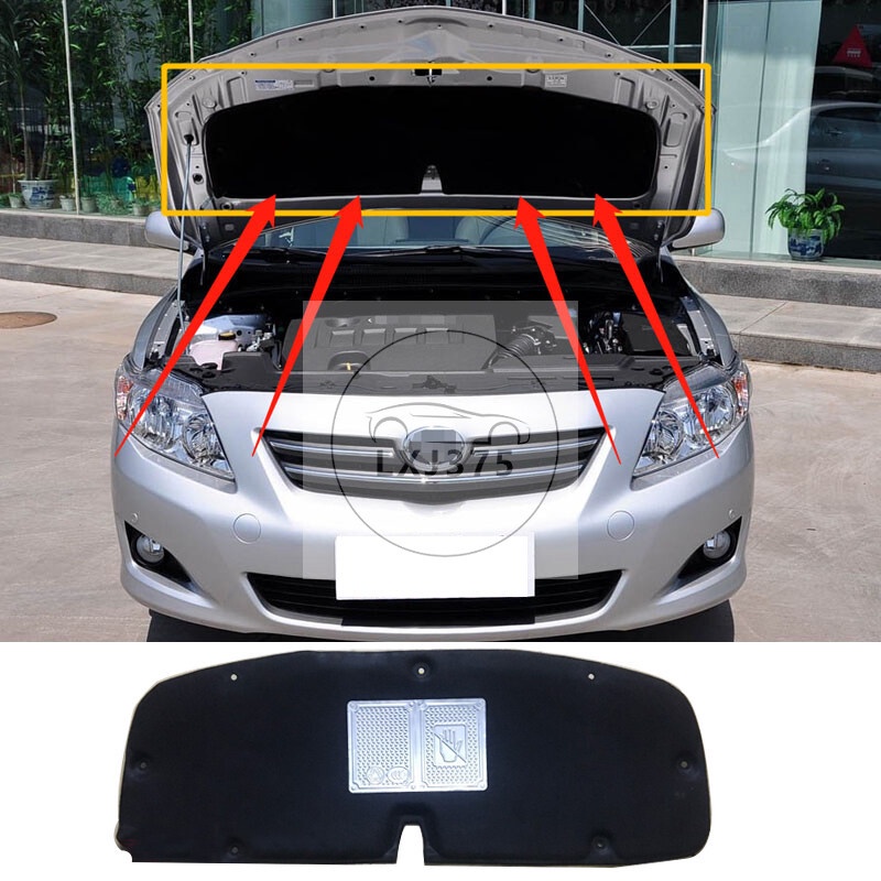 Car Hood Heat Insulation Cover For Toyota Altis 2001 2018 Front Engine Cover Heat And Sound 9135