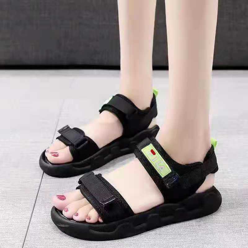 New arrival Fila two strap sandals fashion sports slippers beach shoes for women Shopee Philippines