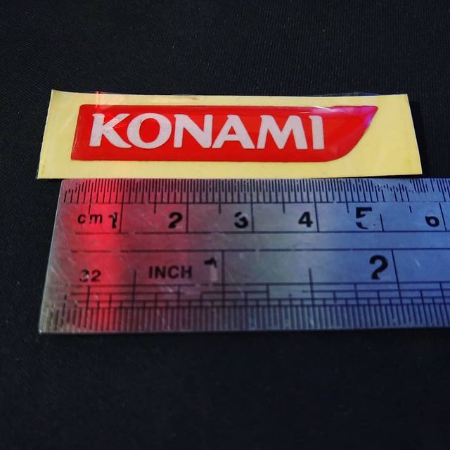 KONAMI Embossed Sticker 5x1.2cm | Shopee Philippines