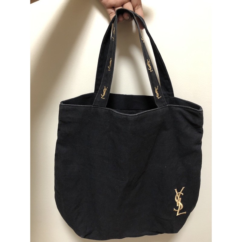 Ysl canvas tote on sale bag