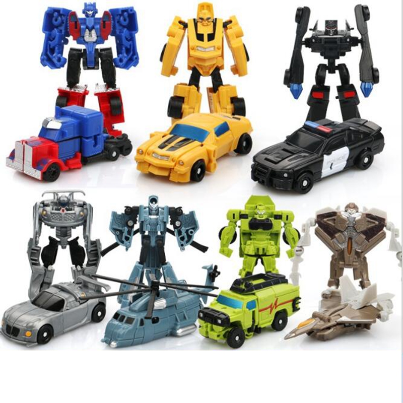 Mini Transformer Toy Optimus Prime Megatron Robots Car Kids Action 