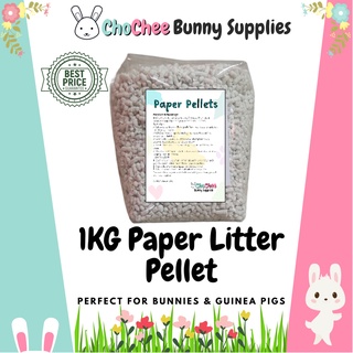 Paper pellets outlet for rabbits